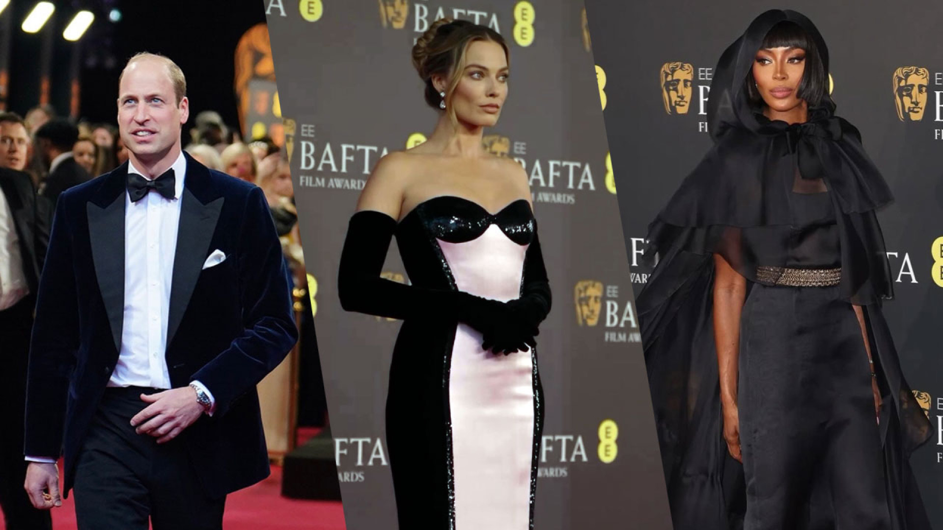 Принц Уильям, Марго Робби и Наоми Кэмпбелл: лучшие выходы церемонии BAFTA